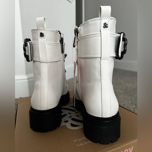 Sam & Libby White Combat Boots - Picture 4 of 4